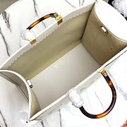 Fendi Sunshine Large White Leather Shopper 8BH372ABVLF0K7E - 3