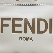 Fendi Sunshine Large White Leather Shopper 8BH372ABVLF0K7E - 4
