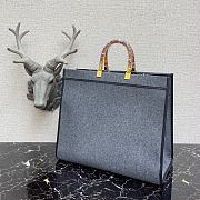 Fendi Sunshine Large Blue Leather Shopper   - 5