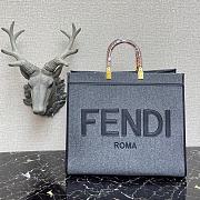 Fendi Sunshine Large Blue Leather Shopper   - 1