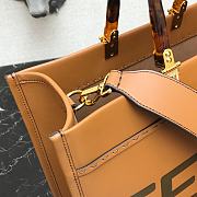 Fendi Sunshine Medium Brown Leather Shopper 8BH386ABVLF0PWZ - 5