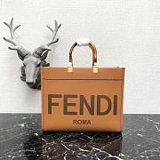 Fendi Sunshine Medium Brown Leather Shopper 8BH386ABVLF0PWZ - 1