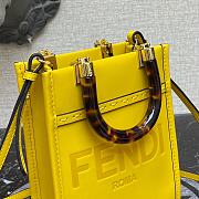 Fendi Mini Sunshine Shopper Yellow Leather Mini-Bag 8BS051ABVLF192E - 2