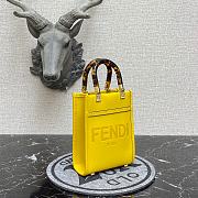 Fendi Mini Sunshine Shopper Yellow Leather Mini-Bag 8BS051ABVLF192E - 4