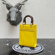 Fendi Mini Sunshine Shopper Yellow Leather Mini-Bag 8BS051ABVLF192E - 5