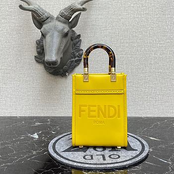 Fendi Mini Sunshine Shopper Yellow Leather Mini-Bag 8BS051ABVLF192E