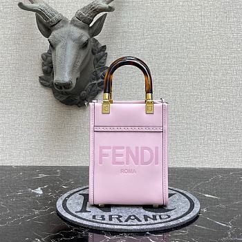 Fendi Mini Sunshine Shopper Pink Leather Mini-Bag 8BS051ABVLF0NVJ 