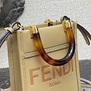 Fendi Mini Sunshine Shopper Beige Leather Mini-Bag  - 2