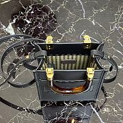 Fendi Mini Sunshine Shopper Black Leather Mini-Bag  - 2