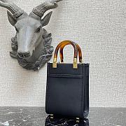 Fendi Mini Sunshine Shopper Black Leather Mini-Bag  - 5