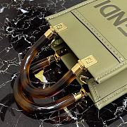 Fendi Mini Sunshine Shopper Green Leather Mini-Bag   - 2