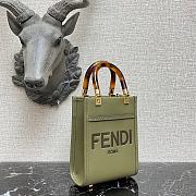 Fendi Mini Sunshine Shopper Green Leather Mini-Bag   - 5