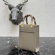 Fendi Mini Sunshine Shopper Grey Leather Mini-Bag 8BS051AHN5F1FEN  - 6