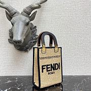 Fendi Mini Sunshine Shopper Braided Straw Mini-Bag 8BS051AFQPF0VPJ  - 2