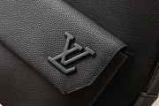 LV Aerogram Backpack in Black Grained Calf Leather M57079  - 5