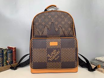 Louis Vuitton x Nigo Giant Damier Ebene Canvas Campus Backpack N40380 