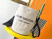 YSL Rive gauche bucket bag in linen (black) 20cm - 5