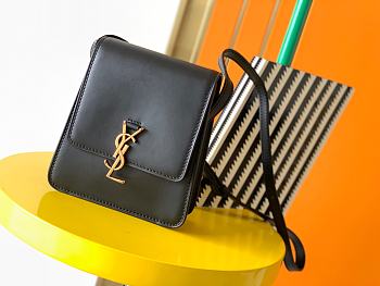 YSL Kaia North/South Satchel In Vegetable-Tanned Leather Black 668809BWR0W1000 