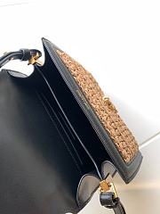 YSL Cassandra Mini Top Handle Bag In Raffia And Leather 623930GG66W7063 - 5