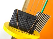 YSL Victoire Baby Clutch In Leather Black 657361 - 3