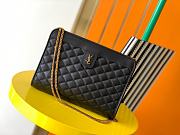 YSL Victoire Baby Clutch In Leather Black 657361 - 1