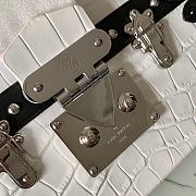 Louis Vuitton Petite Malle Crocodilien Brillant White N93817  - 6