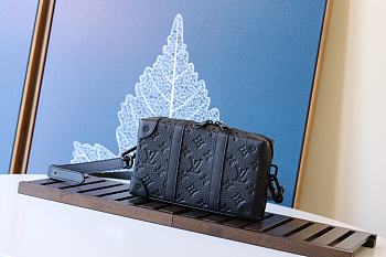 Louis Vuitton Soft Trunk Wallet Taurillon Monogram in Black M80224 