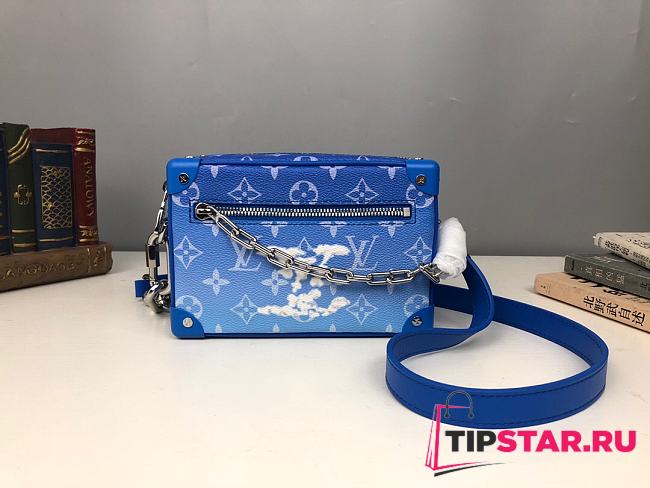 Louis Vuitton LV Mini Soft Trunk in Blue Monogram Canvas M45433  - 1