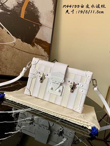 Louis Vuitton Petite Malle Epi Leather Matte Box Bag White M44199  