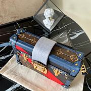 Louis Vuitton Petite Malle Box Shoulder Bag Navy Blue/Red/Black M55437 - 6