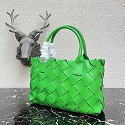 Bottega Veneta Intrecciato Weave Large Leather Tote Bag Green  - 3