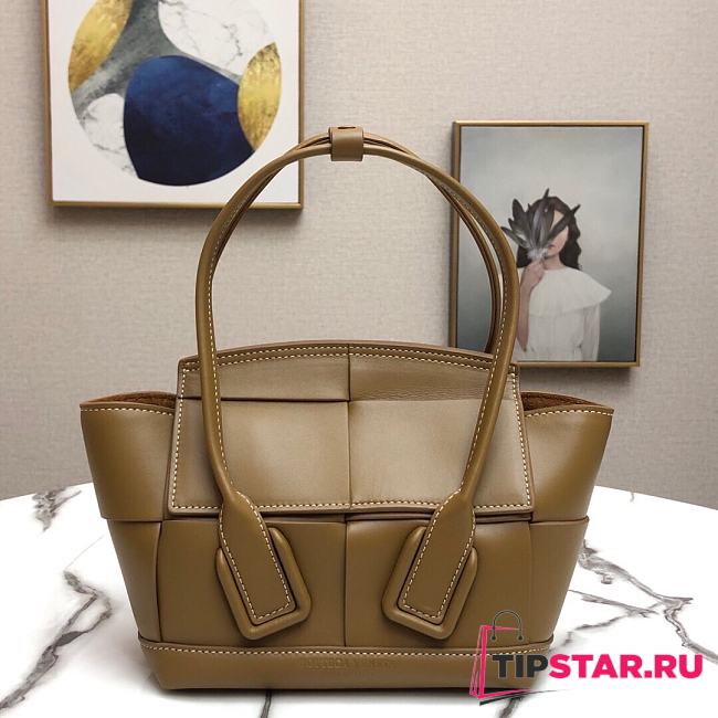 Bottega Veneta Mini Arco Tote Bag Dark Beige - 1