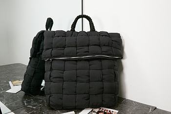 Bottega Veneta Intrecciato Nylon Backpack Black 