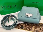Bottega Veneta Mini Belt Bag In Blue Textured Leather 631117  - 1