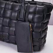 Bottega Veneta Leather Intrecciato Quilted Large Tote Bag in Nero (Black)  - 2