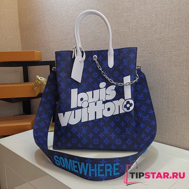 Louis Vuitton LV Carry It Bag Blue M46112  - 1