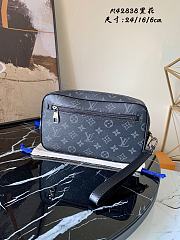 Louis Vuitton Monogram Macassar Canvas Kasai Clutch Black M42838  - 1