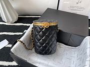 Chanel Lambskin Box Bag Black AS2641   - 3