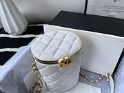 Chanel Lambskin Box Bag White AS2641   - 2