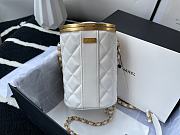 Chanel Lambskin Box Bag White AS2641   - 5
