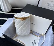 Chanel Lambskin Box Bag White AS2641   - 1