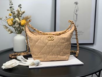 Chanel Beige Hobo Bag AS2480 