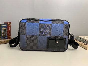 Louis Vuitton Alpha Messenger Bag In Blue Damier Graphite Giant Coated Canvas N40408