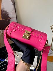 Louis Vuitton Papillon Trunk Handbag Rose Red M58655  - 4