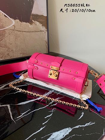 Louis Vuitton Papillon Trunk Handbag Rose Red M58655 
