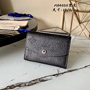 Louis Vuitton Anae Coin Purse Mahina Leather Black M64050  - 1