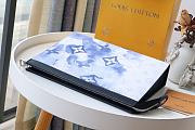 Louis Vuitton Pochette Voyage MM Monogram Watercolor Clutch Blue M80460  - 2