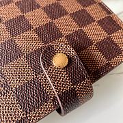 Louis Vuitton Small Ring Agenda Cover Damier Ebene R20700  - 5