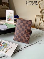 Louis Vuitton Small Ring Agenda Cover Damier Ebene R20700  - 1