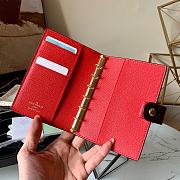 Louis Vuitton Small Ring Agenda Cover Monogram Doorman Red R20005  - 5